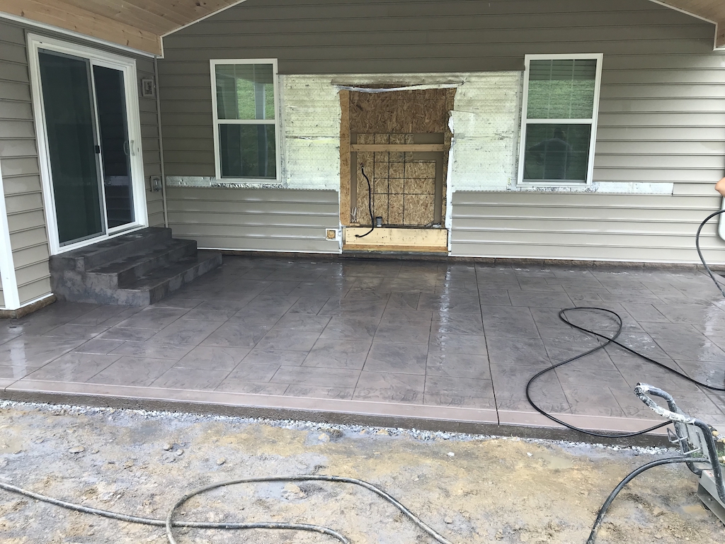 Patio stamped taupe color 1