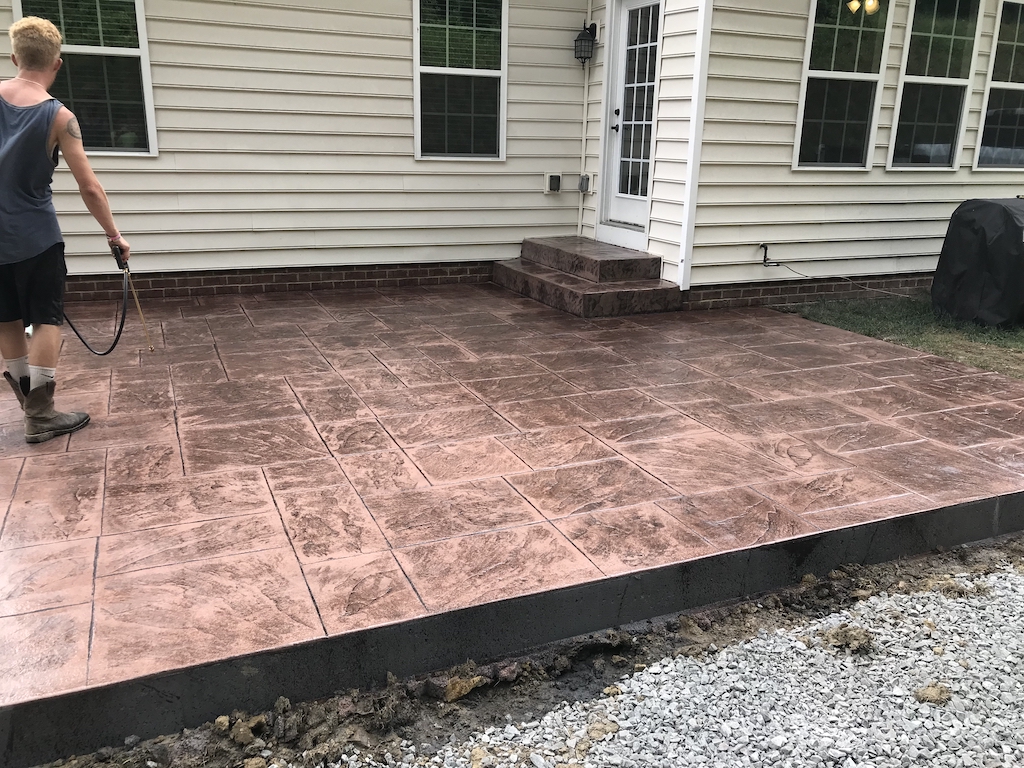 Patio stamped brown 2