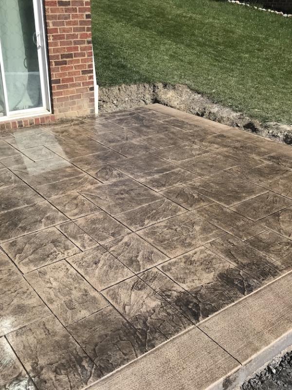 Patio brown stamped 2