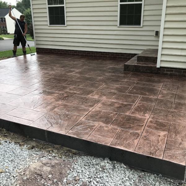 Patio stamped brown 1